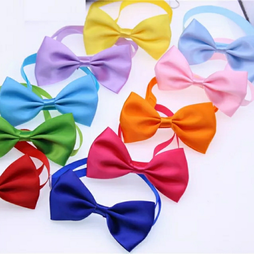 Pet Cat Dog Bow Tie Adjustable Ribbon Collar